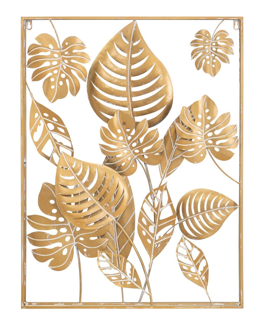 Decoratiune de perete Jungle Rectangle, Mauro Ferretti, 60x80 cm, fier, auriu - imagine 7
